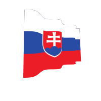Waving flag of Slovakia