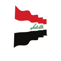 Waving flag of Iraq