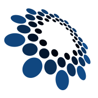 Blue circles logo art