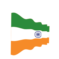 Waving flag of India