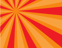 Red and orange sun rays