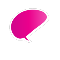 Speech balloon pink colour