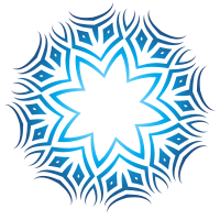 Tribal ornament blue color