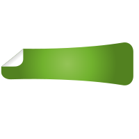 Peeling sticker green color