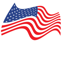 Waving flag of the United States of America