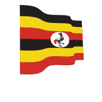 Uganda waving flag