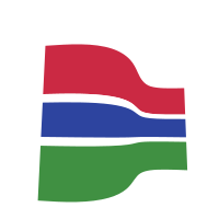 Waving flag of Gambia