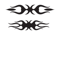 Flames silhouette tattoo design