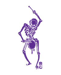 Skeleton with a Drum - Purple