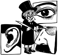 Scientist with Eye Ear Nose