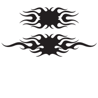 Flames silhouette tattoo clip art