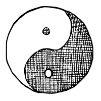 Thatch Yin Yang Symbol