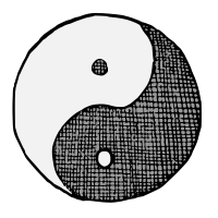 Thatch Yin Yang Symbol