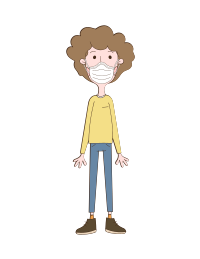 Man with a Face Mask