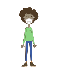 Man with a Face Mask