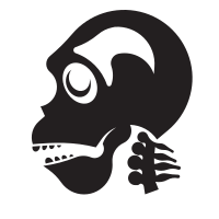 Human cranium silhouette