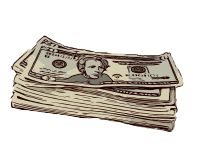 Wad of Cash - US Dollars