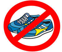 No Shoes Sign