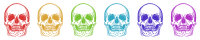 Rainbow Skulls