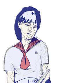 Sad School Girl