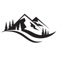 Mountain landscape silhouette