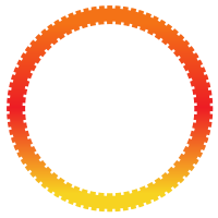Gear shape gradient color