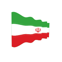 Waving flag of Iran