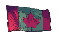 Abstract Canadian Flag