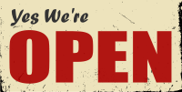 Yes, were open sign
