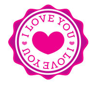 I love you vector sticker