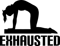 Exhausted Woman Silhouette