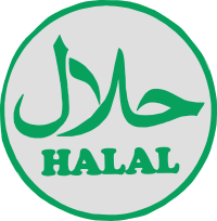 Restaurant Displaying Halal Food Sticker