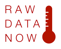 RAW DATA NOW Thin type Thermometer Logotype