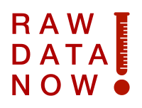 RAW DATA NOW Thermometer Test Tube Logotype