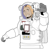 Astronaut iss activity sheet colour remix
