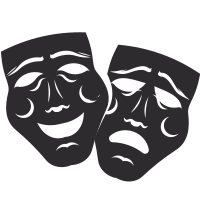 Drama and comedy masks