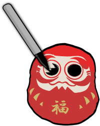 Daruma Doll Drawing Eye