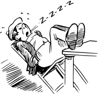 Sleeping Man Cartoon