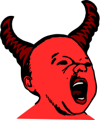 Screaming demon baby
