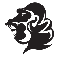 Gorilla monster silhouette
