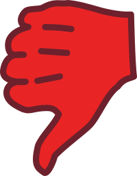 thumbs down