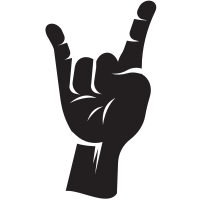 Finger gesture sign of the horns