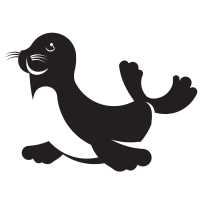 Silhouette of a seal