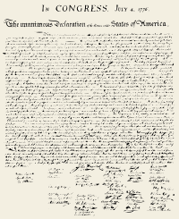 US Declaration of Independence