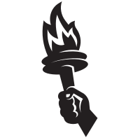 Silhouette of a torch