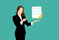 Business Woman and Checklist