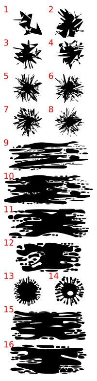 Patterns for Paintbrush imitation #01