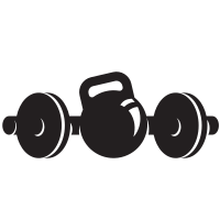 Barbell silhouette