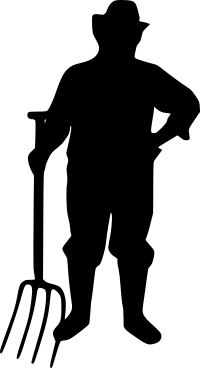 Farmer silhouette