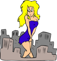 Gigantic woman